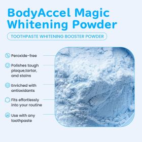 BodyAccel Teeth Whitening Powder - Dentist-Approved & Enamel-Safe Tea, Coffee