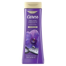 Caress Body Wash for Women, Black Orchid & Patchouli Oil Shower Gel for Dry Skin 20 fl oz