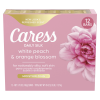 Caress Bar Soap for Women, Daily Silk White Peach & Orange Blossom for All Skin 3.75 oz 12 Ct