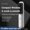 Cordless Hair Straightener Brush, Portable Straightening Brush for Women, Negative Ion Hot Comb Hair Straightener, USB Rechargeable